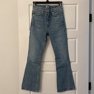 Citizens of Humanity light wash denim - Demy cropped flare, size 24